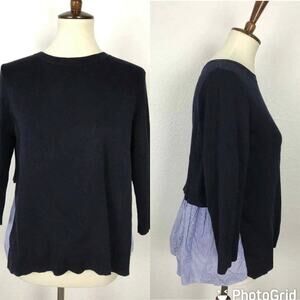 COS Striped Stretch Knit Pullover Top